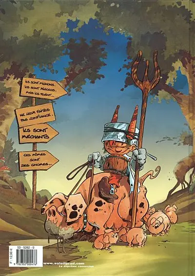 Verso de l'album Gnomes de Troy Tome 1 Humour rural