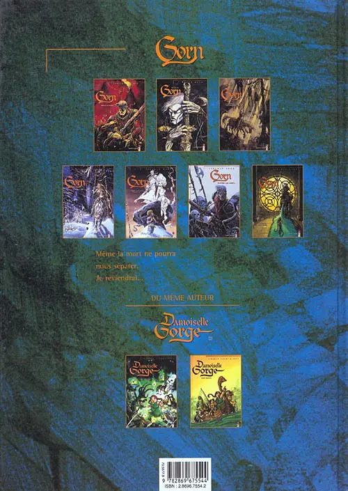 Verso de l'album Gorn Tome 1 Même la mort...