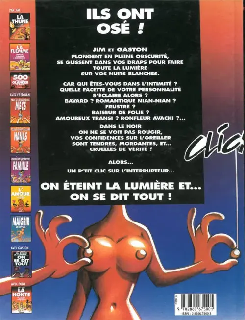 Verso de l'album Jim et ses copains Tome 3 On éteint la lumière... on se dit tout