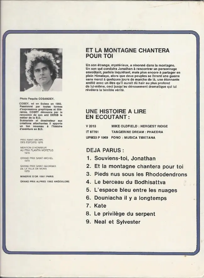 Verso de l'album Jonathan Tome 2 Et la montagne chantera pour toi