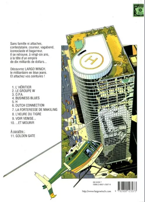 Verso de l'album Largo Winch Tome 7 La forteresse de makiling