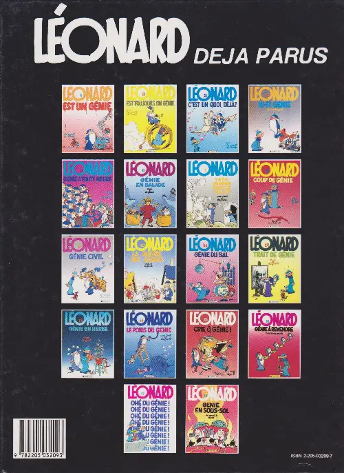 Verso de l'album Léonard Tome 2 Léonard est toujours un génie