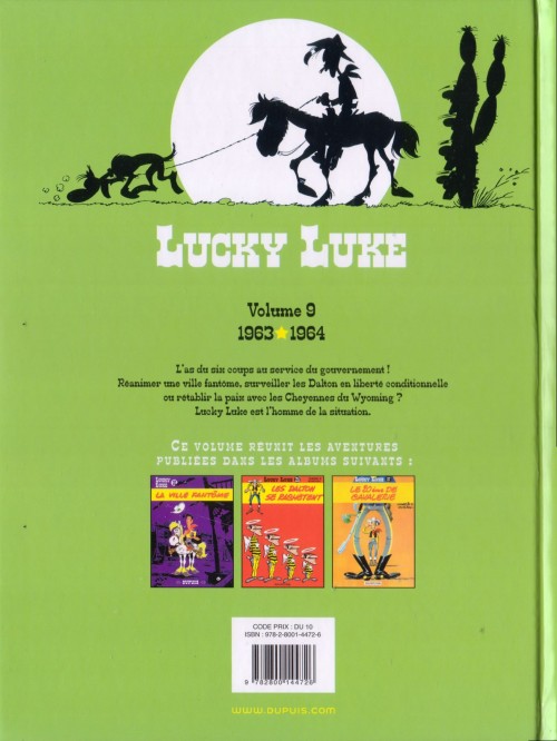 Verso de l'album Lucky Luke L'Intégrale Volume 9 1963-1964