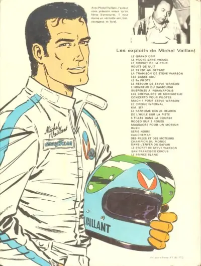 Verso de l'album Michel Vaillant Tome 8 Le 8e pilote
