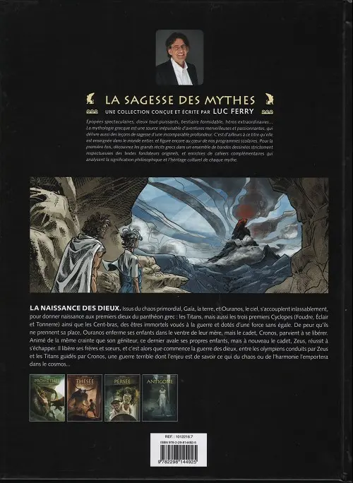Verso de l'album La Naissance des Dieux