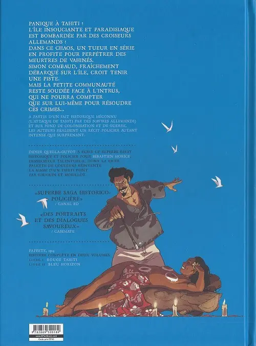 Verso de l'album Papeete, 1914 Tome 2 Bleu horizon