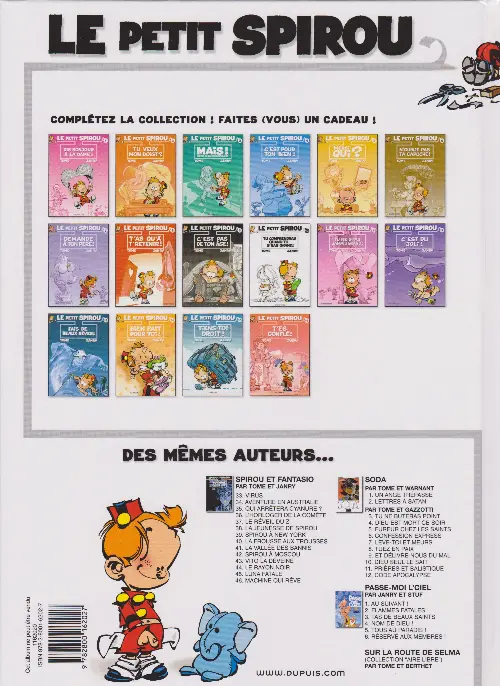Verso de l'album Le Petit Spirou Tome 10 Tu comprendras quand tu s'ras grand !