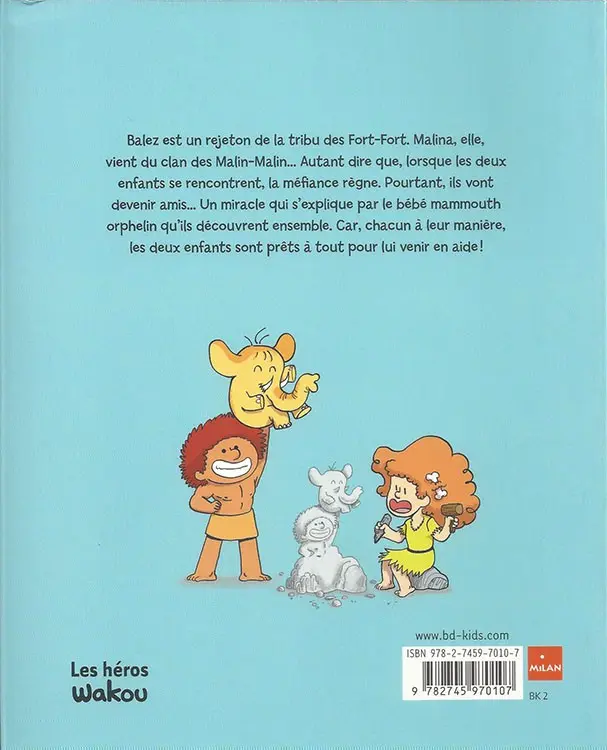Verso de l'album Balez & Malina Tome 1 Un amour de mammouth