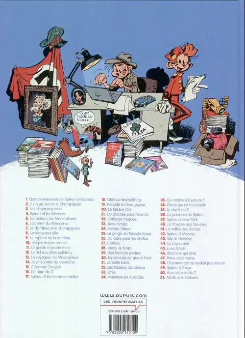 Verso de l'album Spirou et Fantasio Tome 8 La mauvaise tête