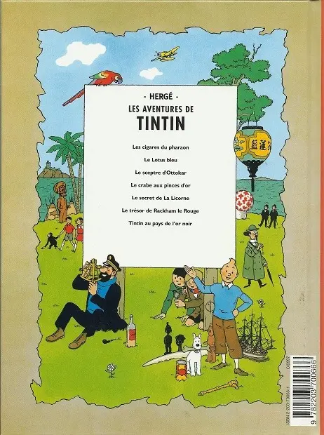 Verso de l'album Tintin Tome 9 Le crabe aux pinces d'or