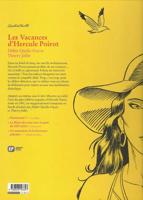 Verso de l'album Agatha Christie Tome 23 Les Vacances d'Hercule Poirot
