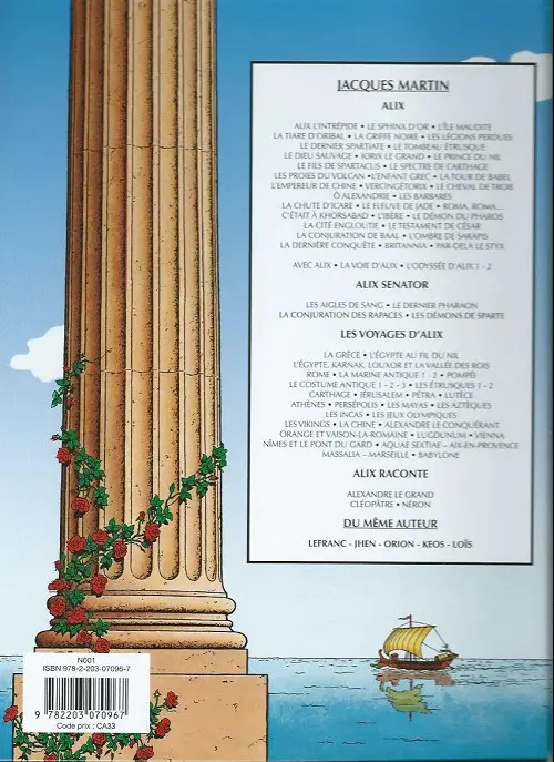 Verso de l'album Alix Tome 35 L'or de Saturne