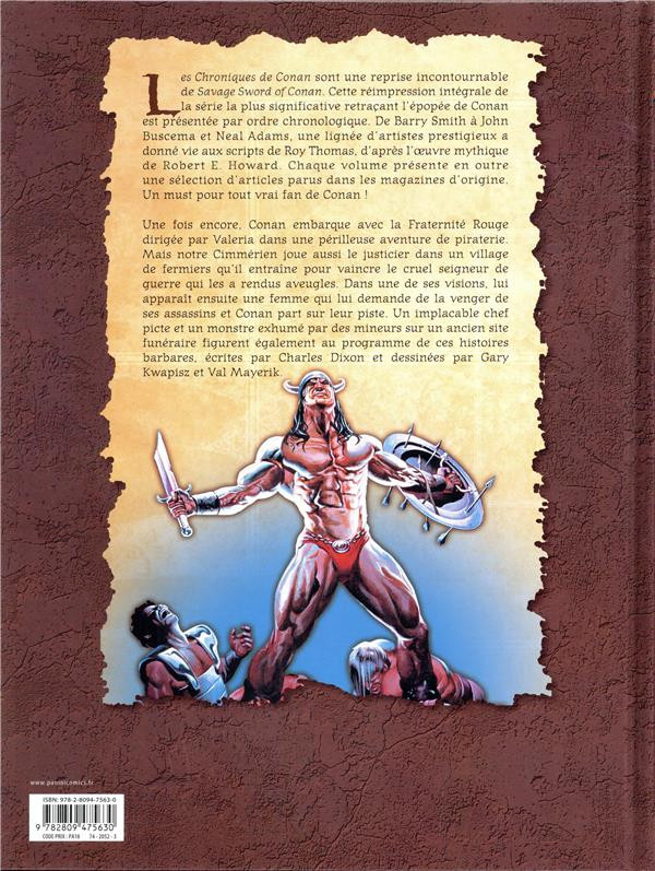 Verso de l'album Les Chroniques de Conan Tome 24 1987 (II)