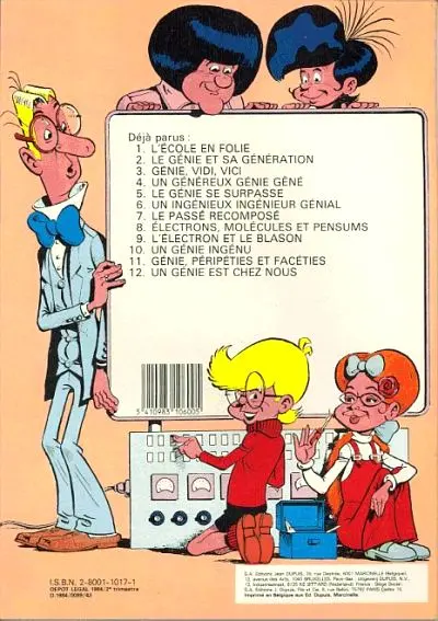 Verso de l'album M. Rectitude et Génial Olivier Tome 12 Un génie est chez nous