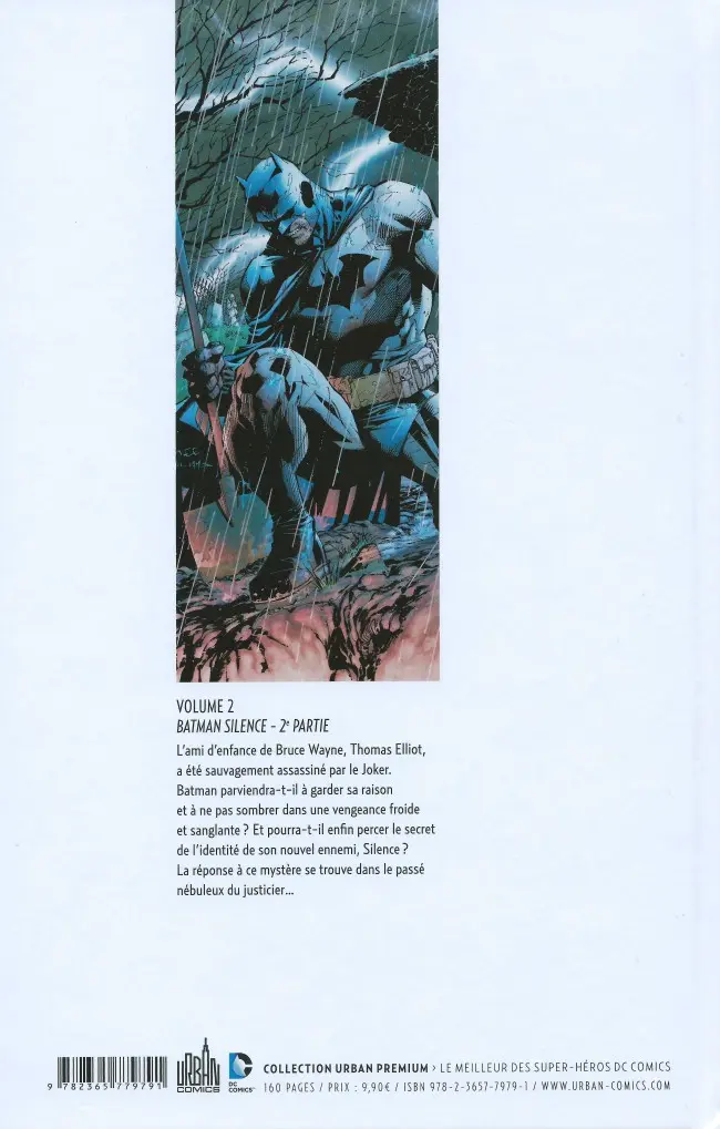 Verso de l'album Collection Urban Premium Volume 2 Batman : Silence - 2e partie