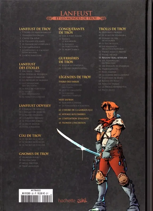 Verso de l'album Lanfeust et les mondes de Troy Tome 53 Trolls de Troy - Rock'N Troll Attitude