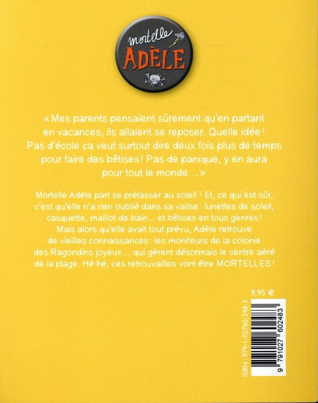 Verso de l'album Mortelle Adèle Tome 12 Mortelle Adèle à la pêche aux nouilles !
