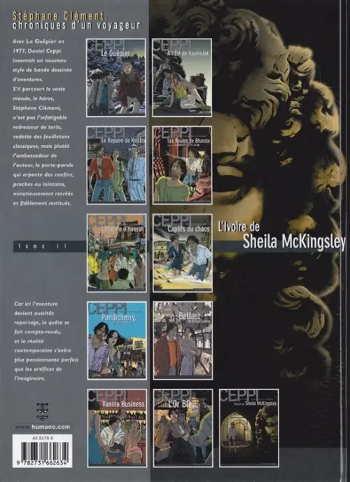 Verso de l'album Stéphane Clément Tome 12 L'ivoire de Sheila McKingsley