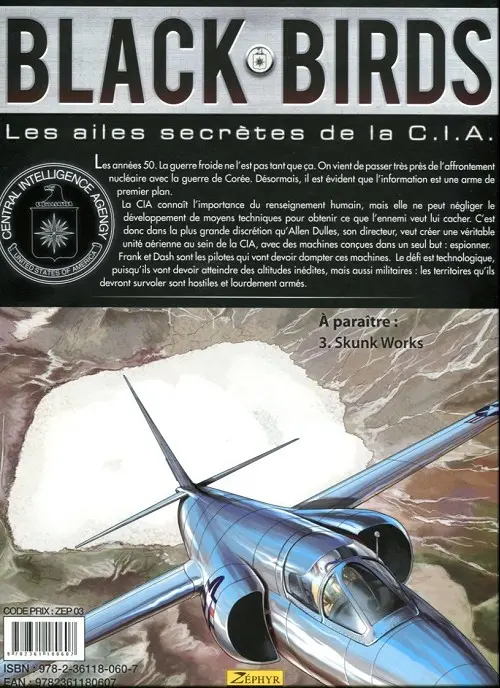 Verso de l'album Black Birds - Les Ailes secrètes de la C.I.A. Tome 2 Dans la gueule du loup