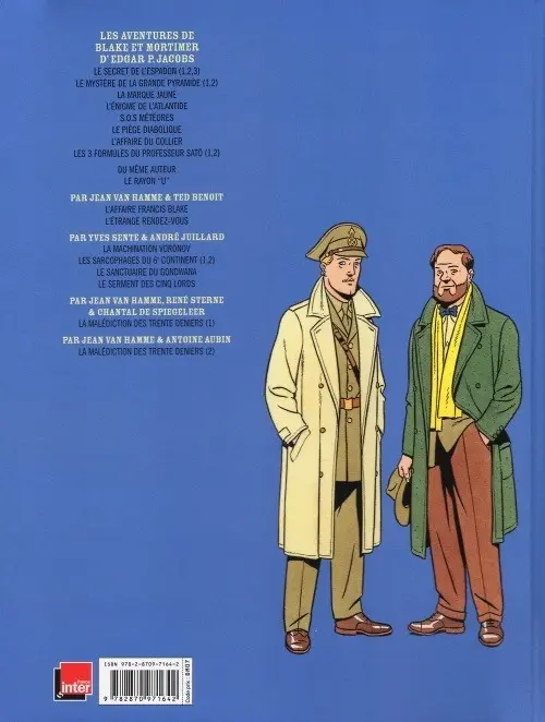 Verso de l'album Blake et Mortimer Tome 21 Le Serment des cinq lords