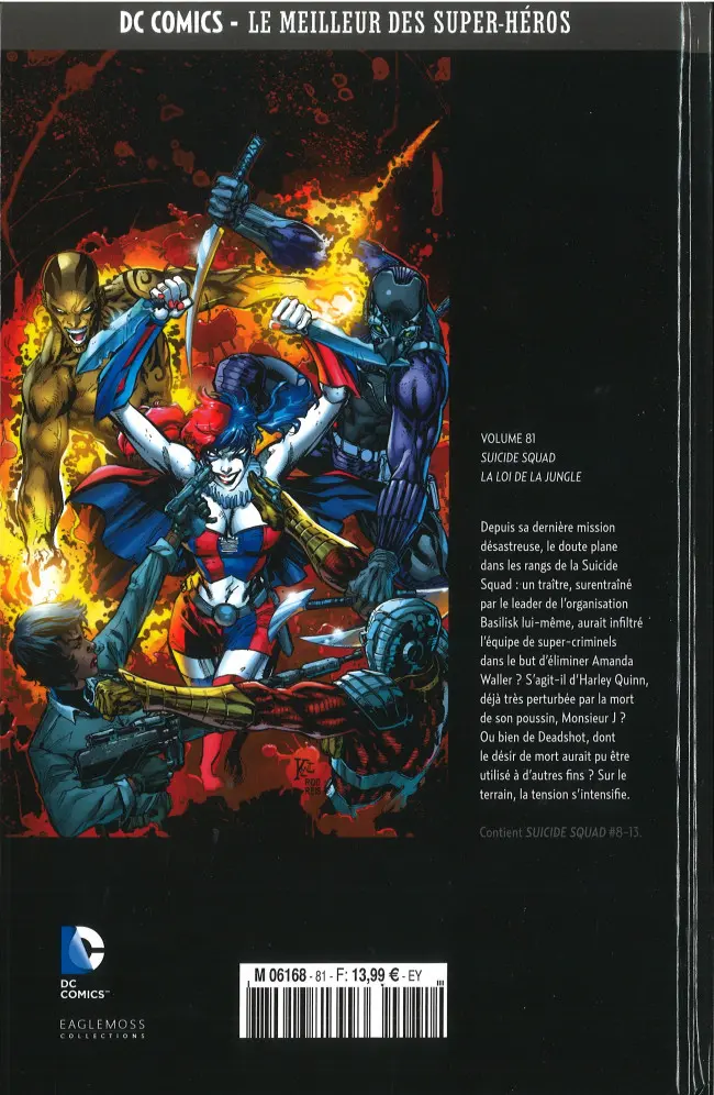 Verso de l'album DC Comics - Le Meilleur des Super-Héros Volume 81 Suicide Squad - La Loi de la Jungle