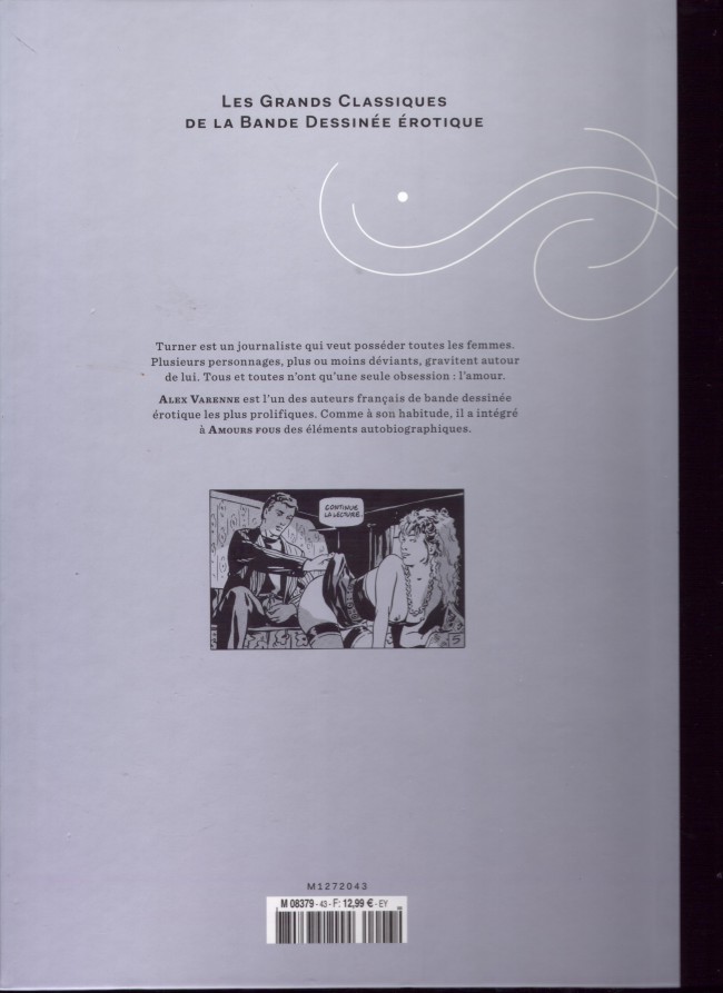 Verso de l'album Les Grands Classiques de la Bande Dessinée Érotique - La Collection Tome 43 Amours fous