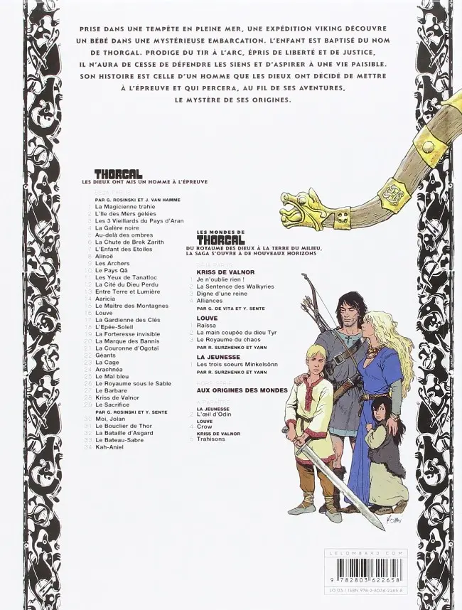 Verso de l'album Thorgal Tome 30 Moi, Jolan