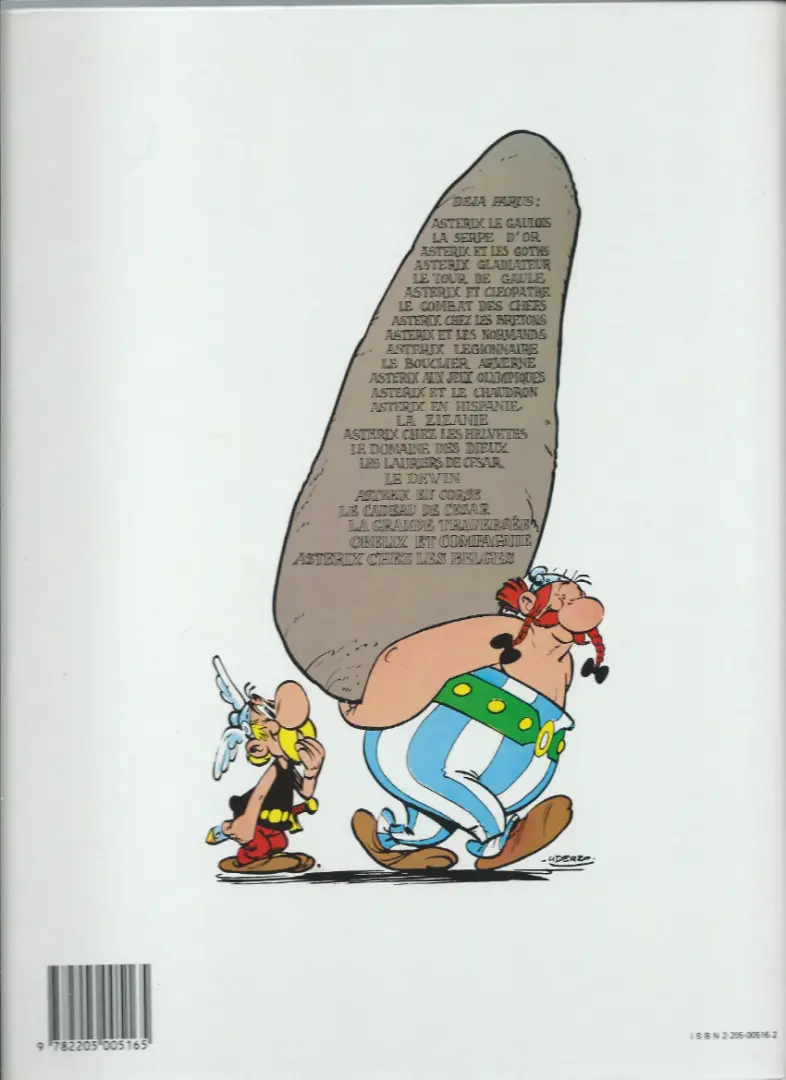 Verso de l'album Astérix Tome 16 Astérix chez les Helvètes