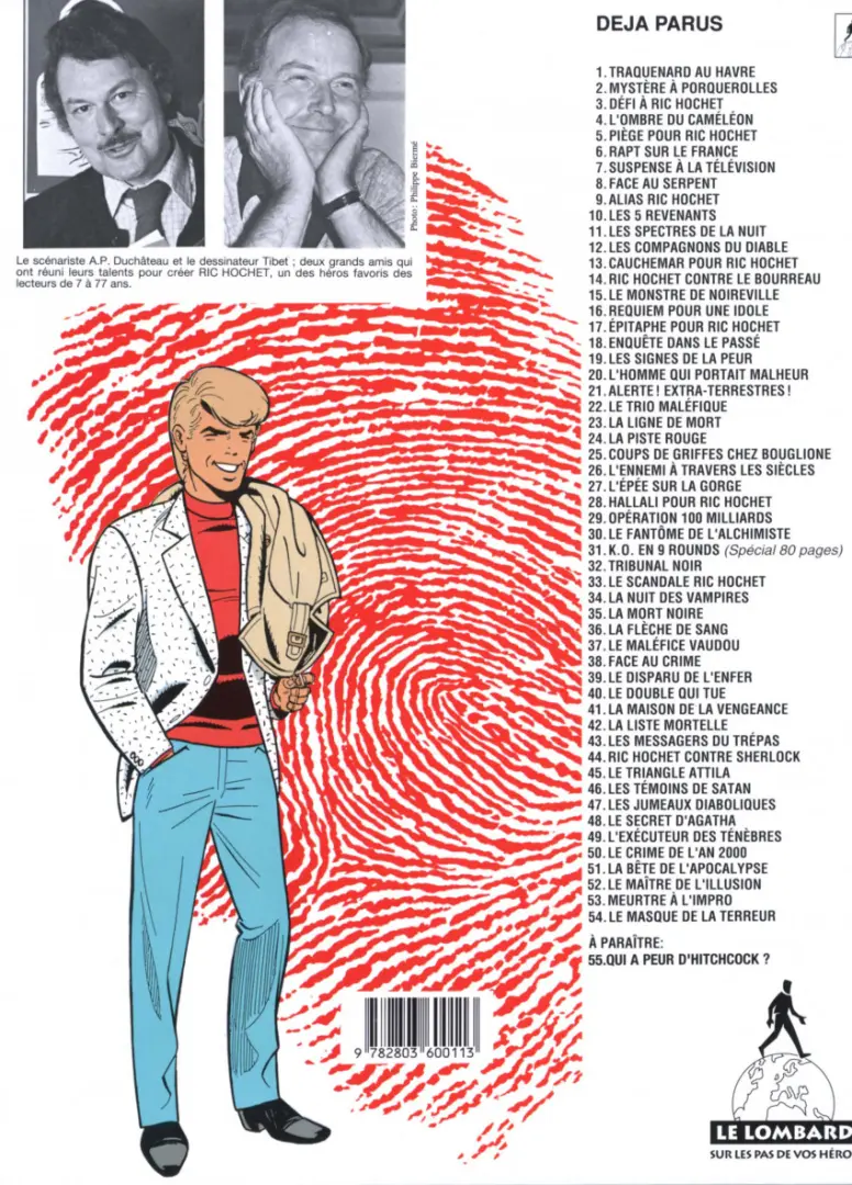 Verso de l'album Ric Hochet Tome 34 La nuit des vampires