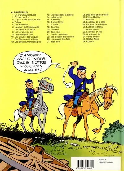 Verso de l'album Les Tuniques Bleues Tome 11 Des bleus en noir et blanc