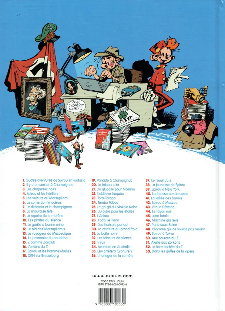 Verso de l'album Spirou et Fantasio Tome 27 L'Ankou