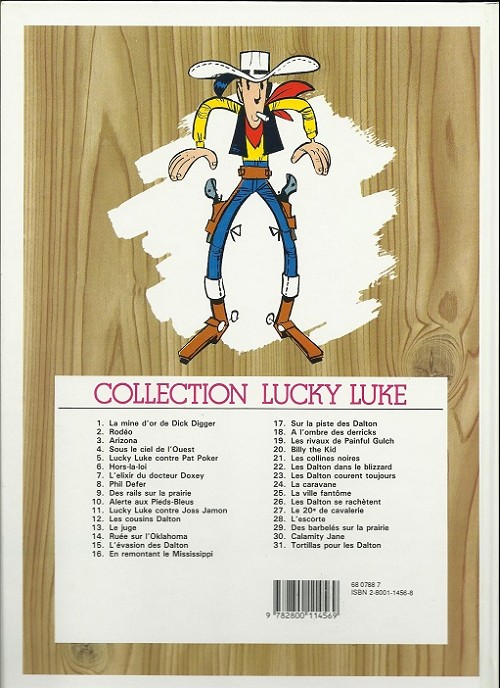 Verso de l'album Lucky Luke Tome 16 En remontant le Mississippi