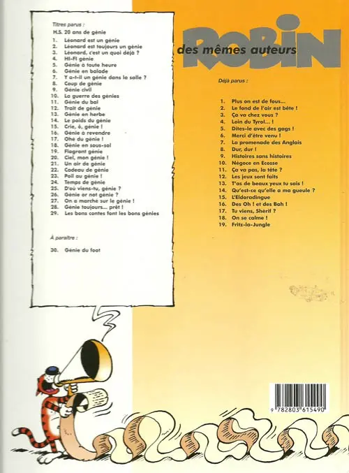Verso de l'album Léonard Tome 26 Génie or not génie ?