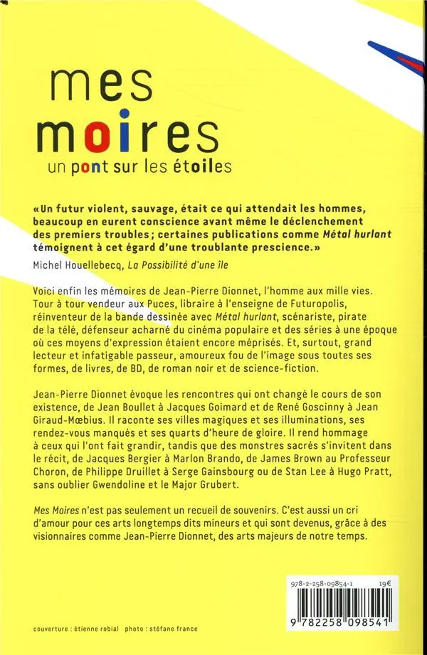 Verso de l'album Mes moires Un pont sur les étoiles