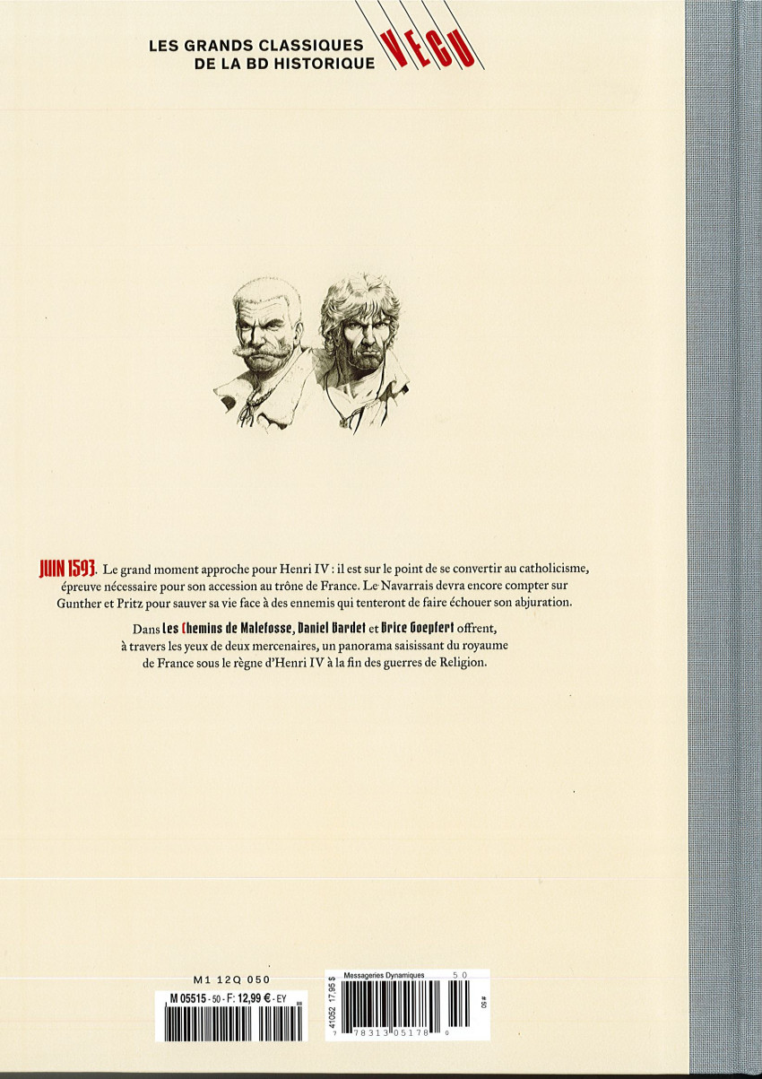 Verso de l'album Les grands Classiques de la BD Historique Vécu - La Collection Tome 51 Les Chemins de Malefosse - Tome XIV : Franc-Routier