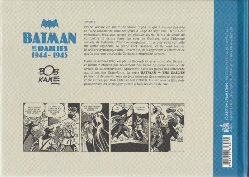Verso de l'album Batman the Dailies Tome 2 1944-1945