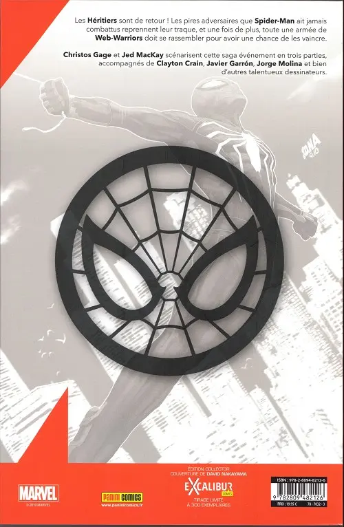 Verso de l'album Spider-geddon 001 Supérieure erreur