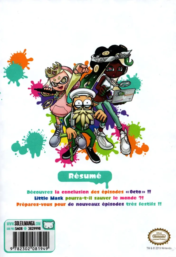 Verso de l'album Splatoon 8