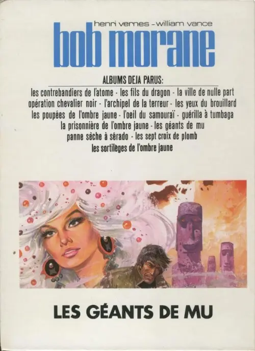 Verso de l'album Bob Morane Tome 20 Les géants de Mu