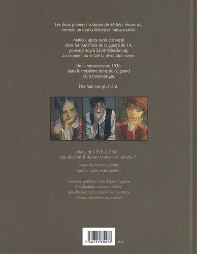 Verso de l'album Mattéo Premier cycle (1914-1919)