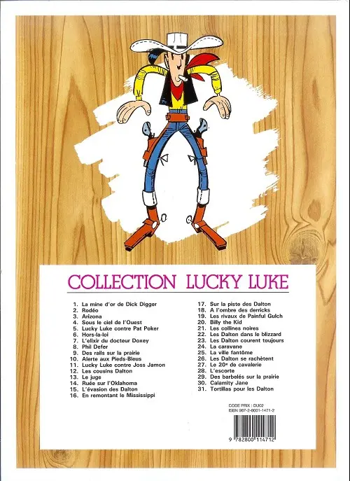 Verso de l'album Lucky Luke Tome 31 Tortillas pour les Dalton