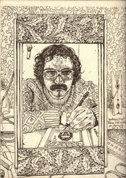 Verso de l'album Recueil de gueules de carnets