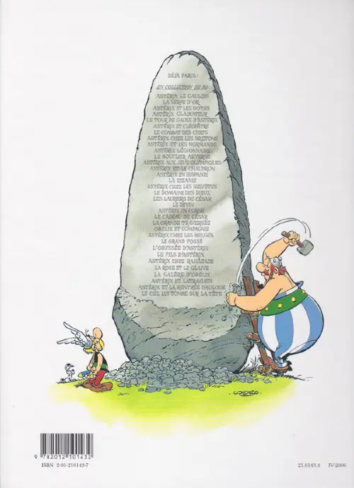 Verso de l'album Astérix Tome 11 Le bouclier Arverne