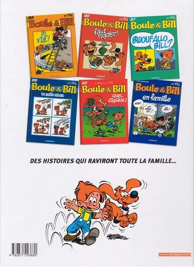Verso de l'album Boule & Bill Tome 25 Les v'là !