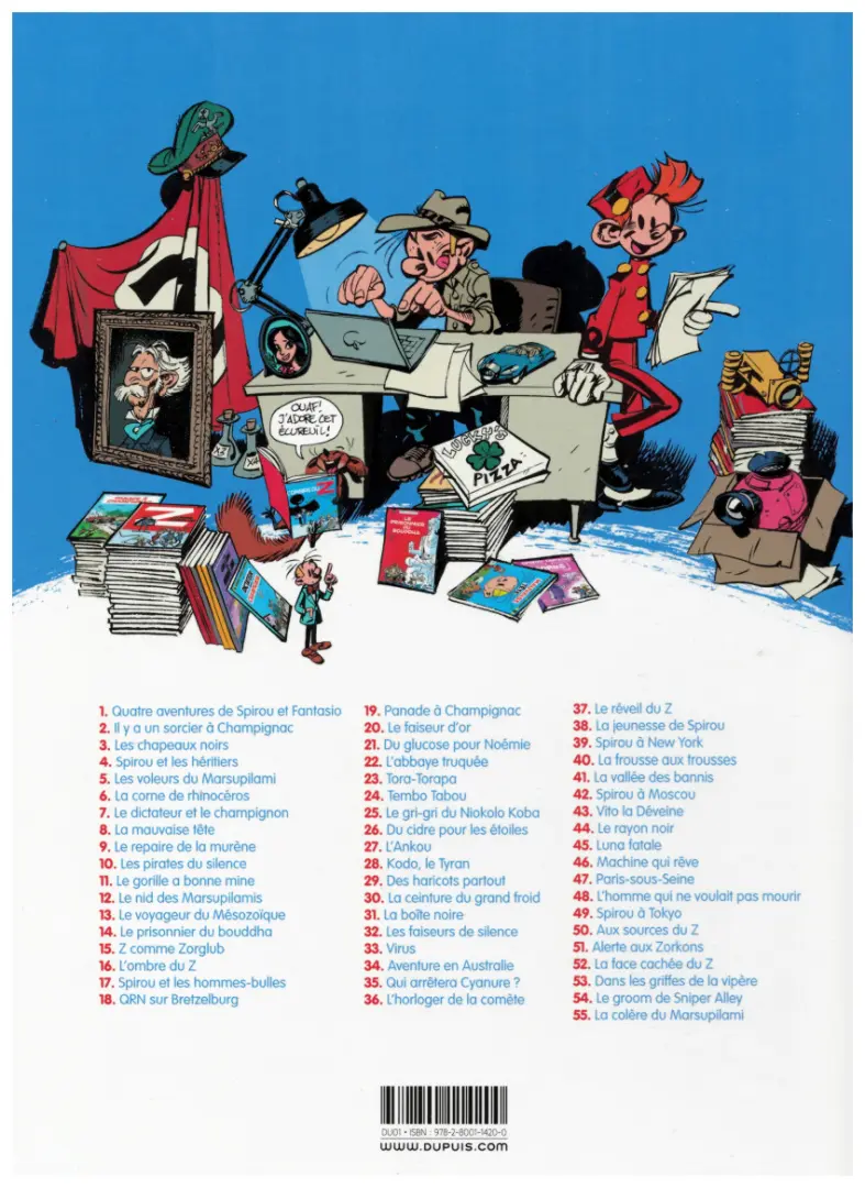 Verso de l'album Spirou et Fantasio Tome 38 La jeunesse de Spirou