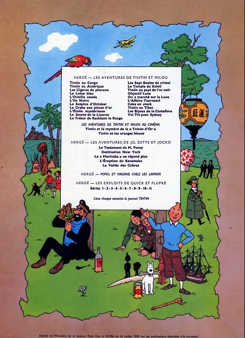 Verso de l'album Tintin Tome 17 On a marché sur la Lune