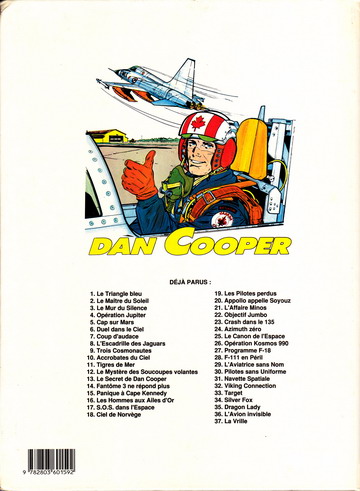Verso de l'album Les aventures de Dan Cooper Tome 23 Opération Jupiter