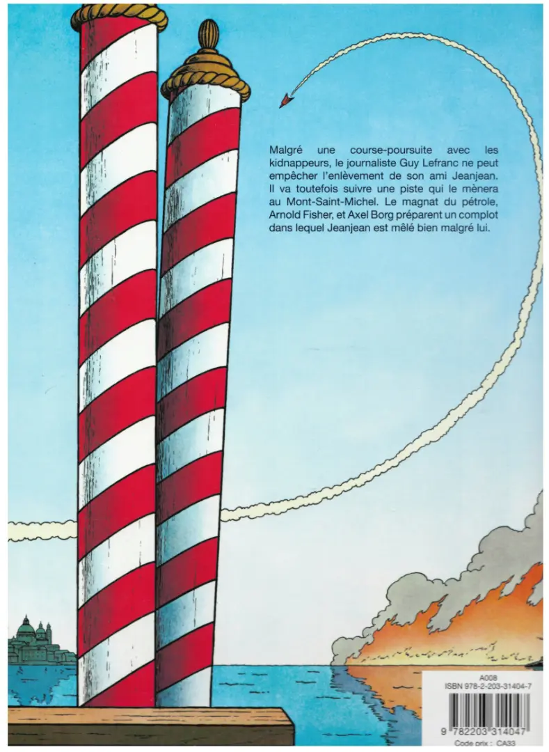 Verso de l'album Lefranc Tome 2 L'ouragan de feu