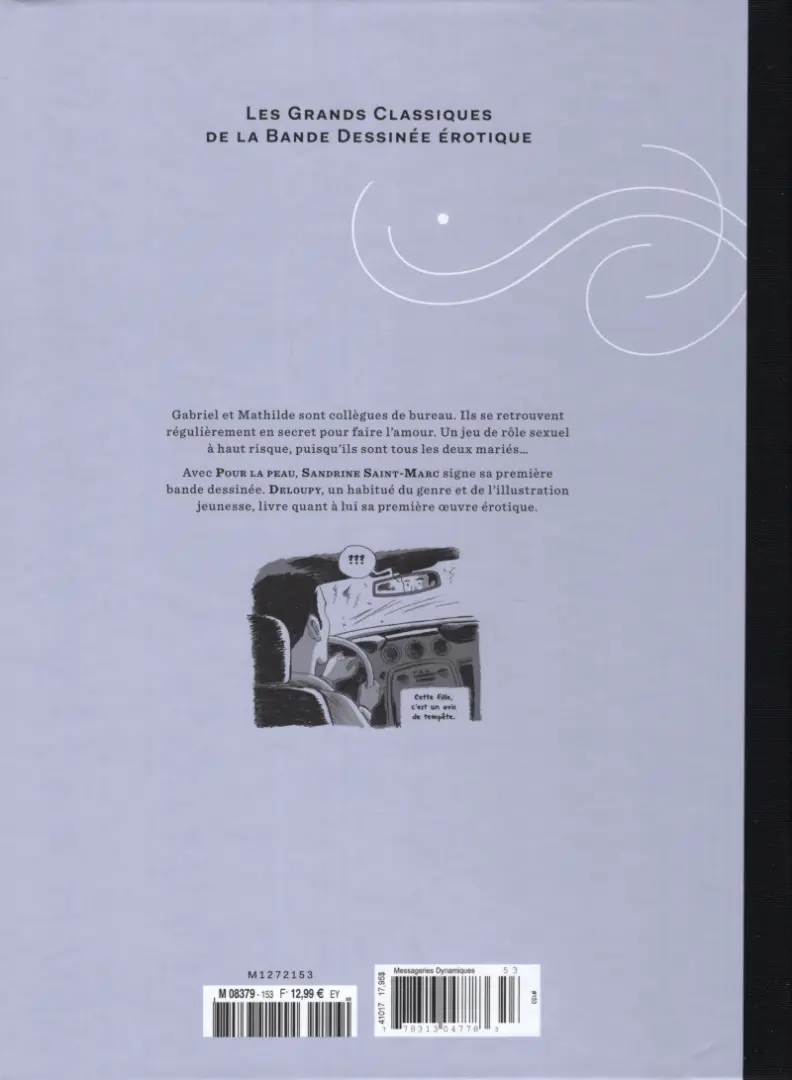 Verso de l'album Les Grands Classiques de la Bande Dessinée Érotique - La Collection Tome 153 Pour la peau - Tome 1