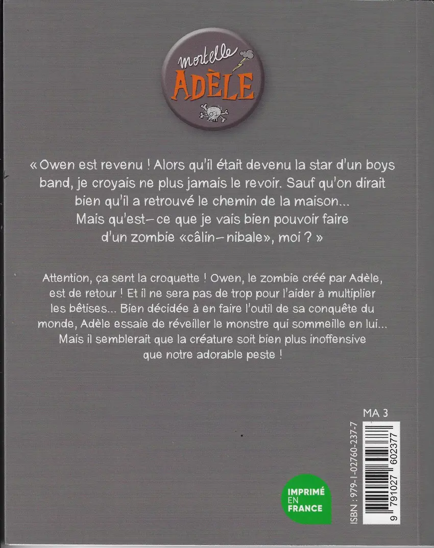 Verso de l'album Mortelle Adèle Tome 11 Ça sent la croquette !